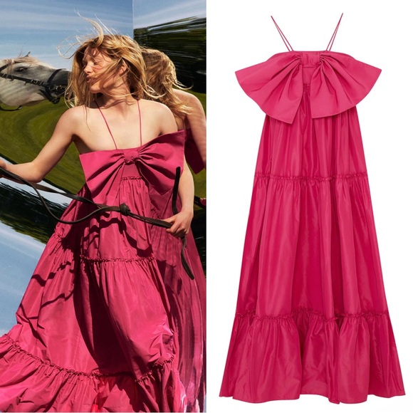 Nocturne Clara Midi Bow Dress XS/S - Picture 1 of 4